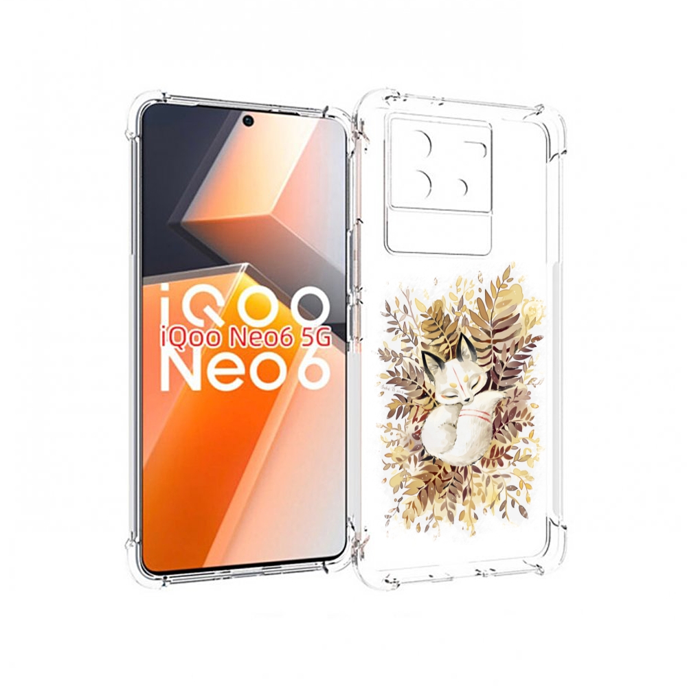 

Чехол MyPads лисенок в траве для Vivo iQoo Neo 6 5G, Прозрачный, Tocco