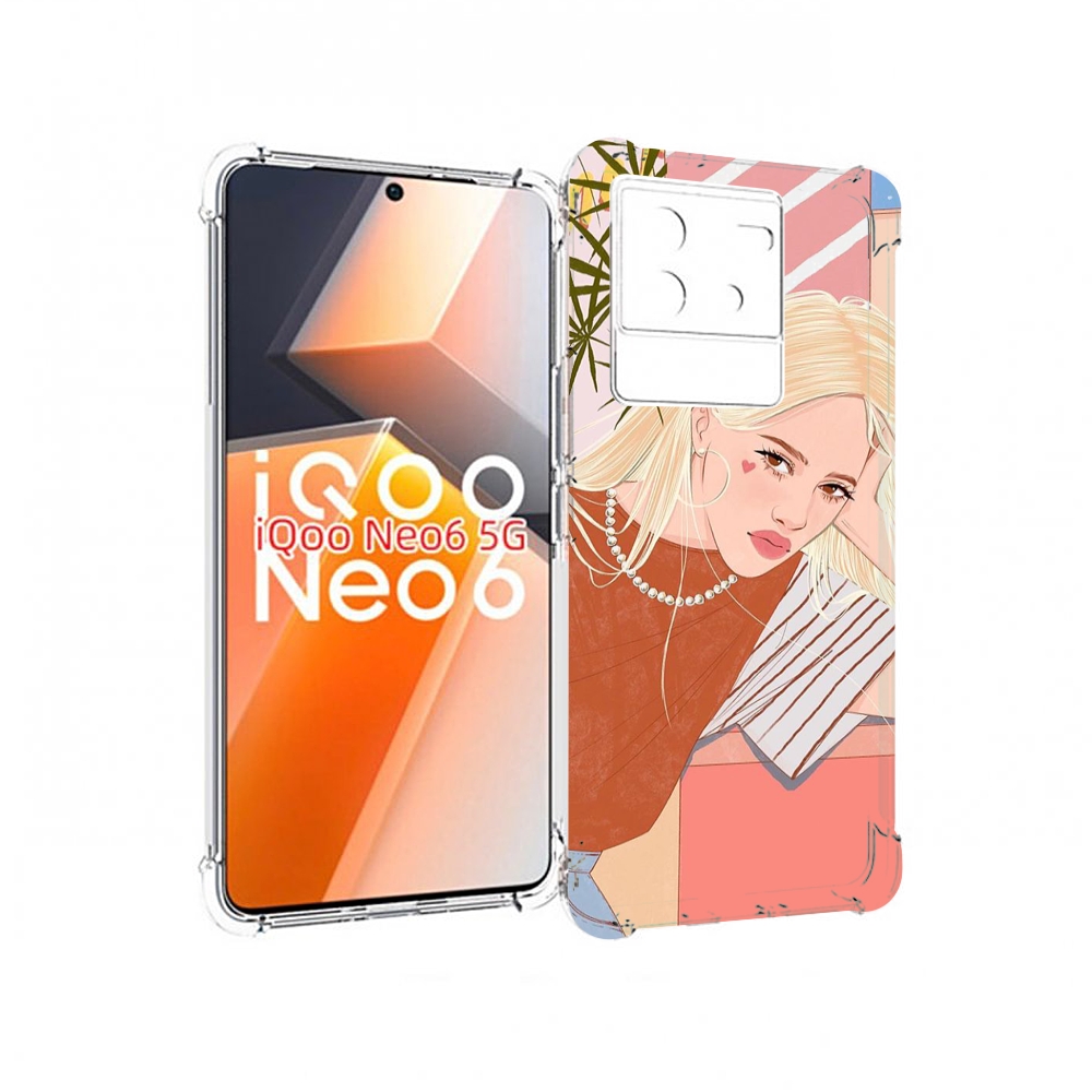 

Чехол MyPads летняя-девочка женский для Vivo iQoo Neo 6 5G, Прозрачный, Tocco
