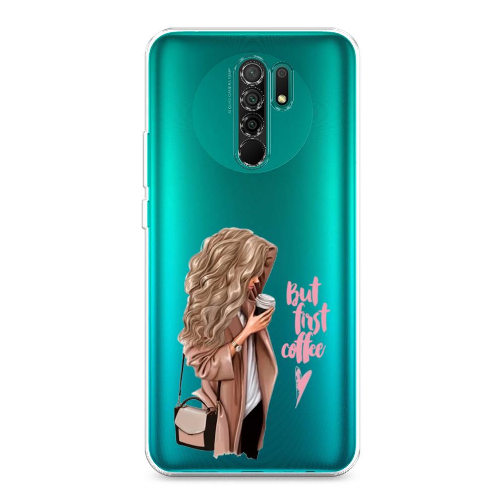 

Силиконовый чехол "Девушка с кофе" на Xiaomi Redmi 9, Девушка с кофе