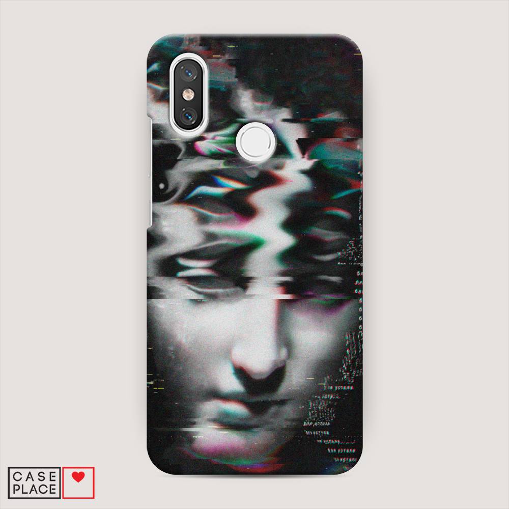 фото Пластиковый чехол "glitch art" на xiaomi mi 8 awog