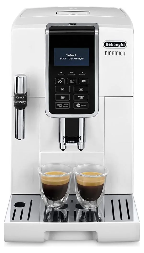 

Кофемашина автоматическая Delonghi Dinamica ECAM350.35.W белый, Dinamica ECAM350.35.W