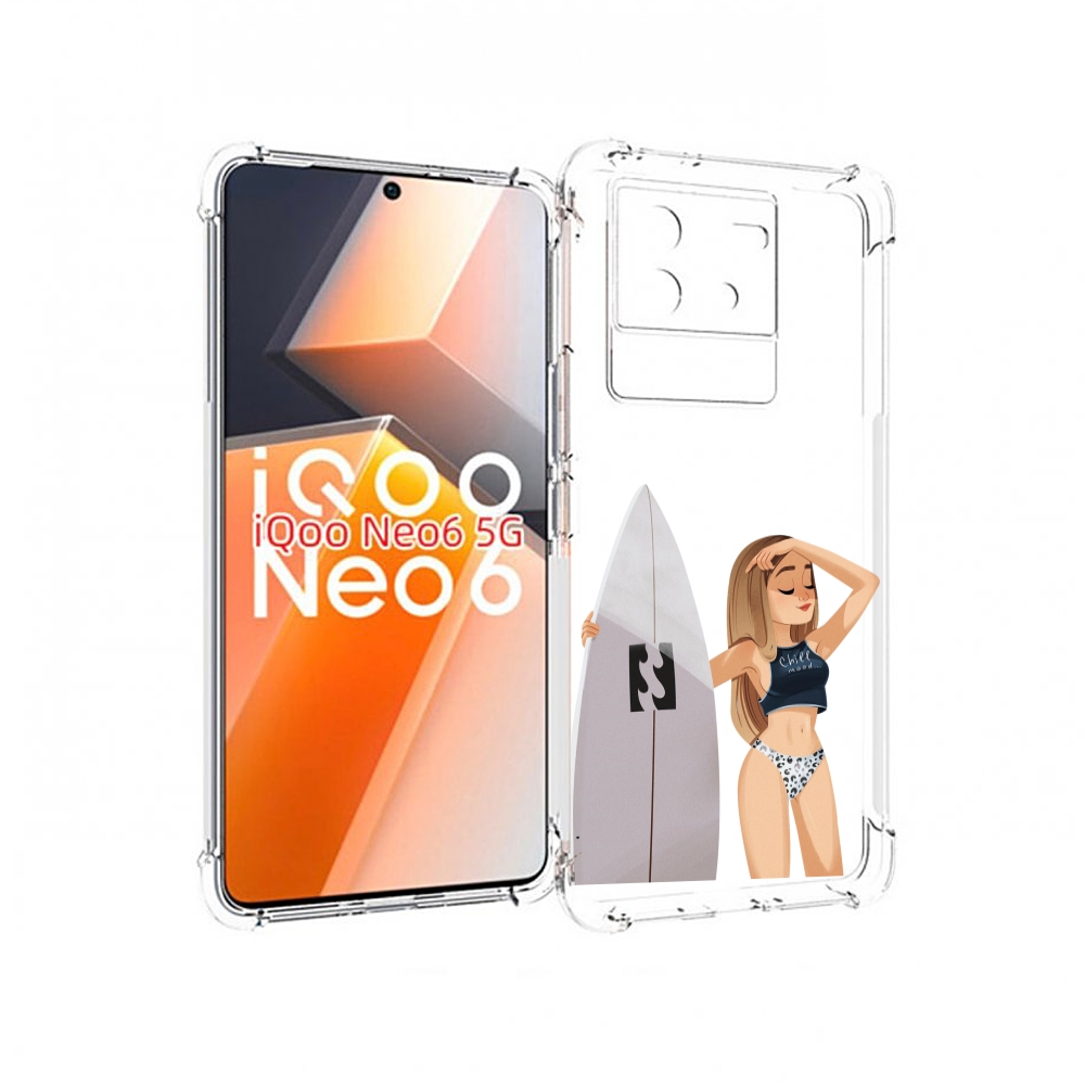 

Чехол MyPads летний-серф для Vivo iQoo Neo 6 5G, Прозрачный, Tocco