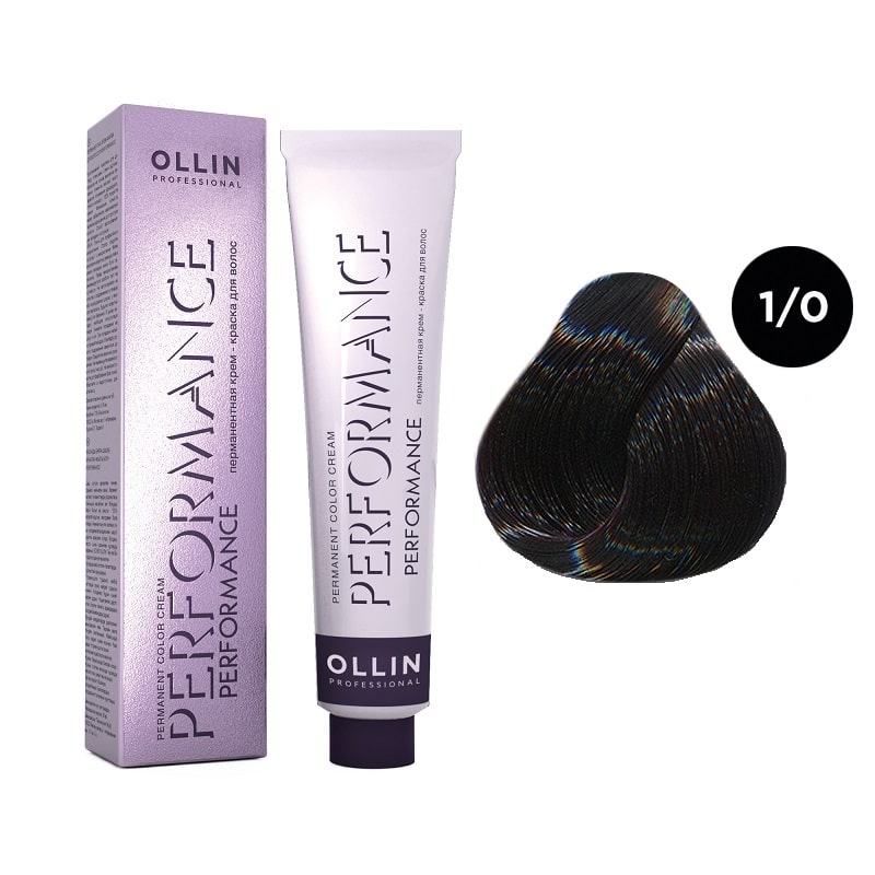 

Краска для волос Ollin Professional Performance 1/0 Иссиня-черный 60 мл