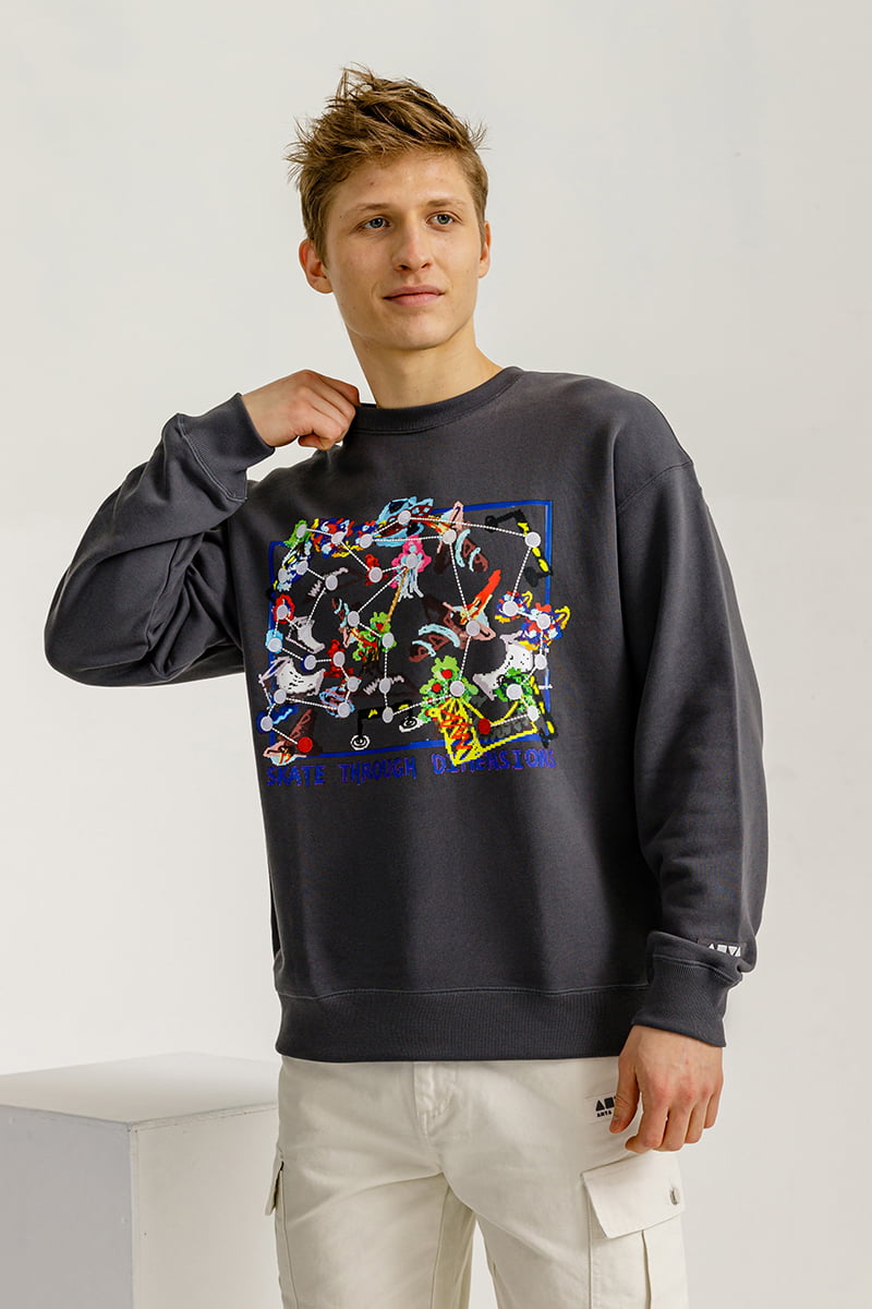 

Свитшот мужской Anta Skate Culture 852318735 серый M, Skate Culture 852318735