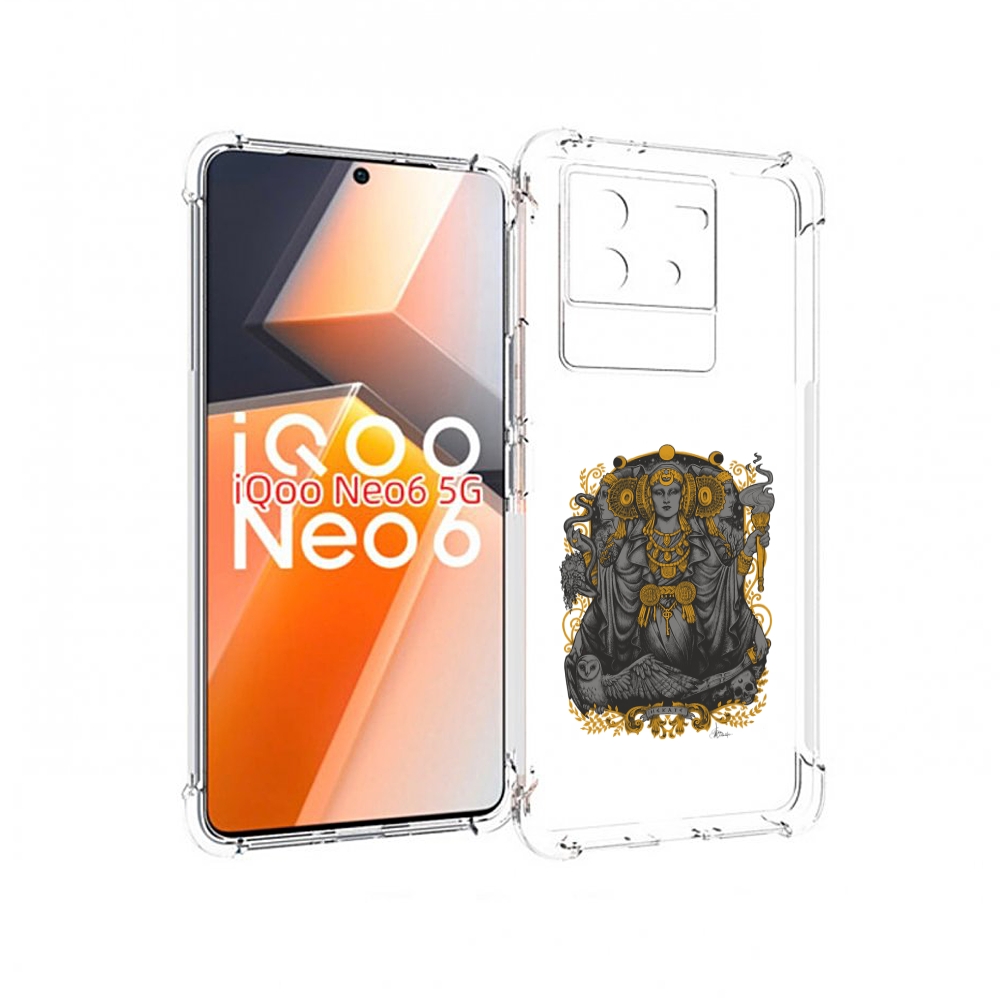 

Чехол MyPads божество с золотыми элементами для Vivo iQoo Neo 6 5G, Прозрачный, Tocco