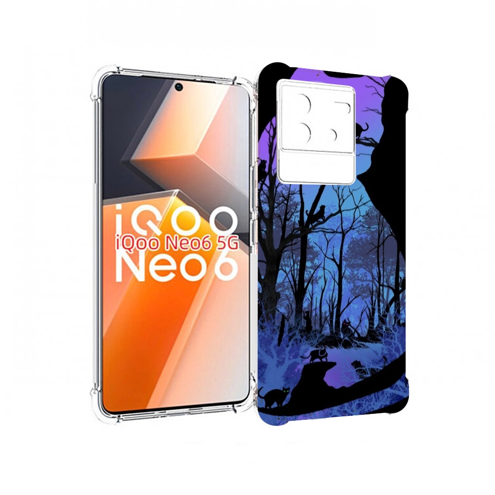 

Чехол MyPads лес внутри кота для Vivo iQoo Neo 6 5G, Прозрачный, Tocco