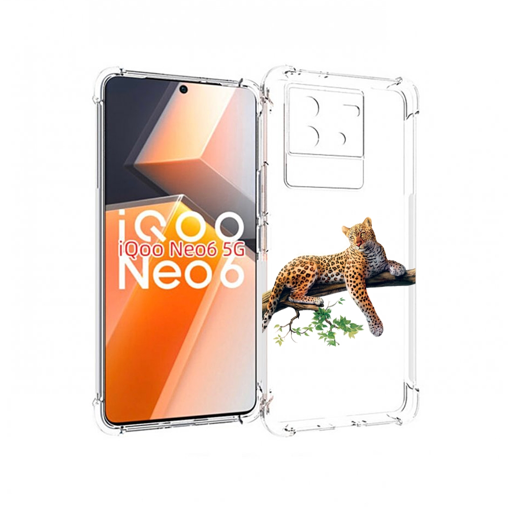 

Чехол MyPads леопард-на-дереве детский для Vivo iQoo Neo 6 5G, Прозрачный, Tocco