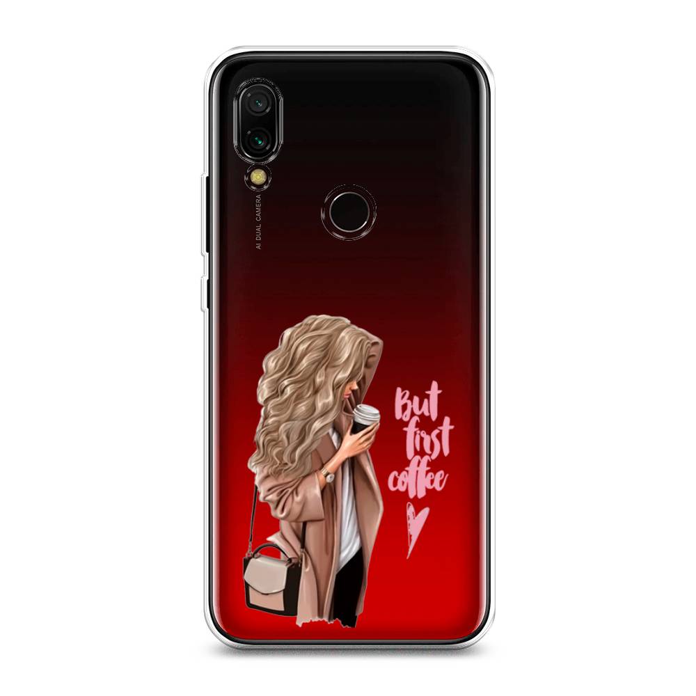

Силиконовый чехол "Девушка с кофе" на Xiaomi Redmi 7, Девушка с кофе