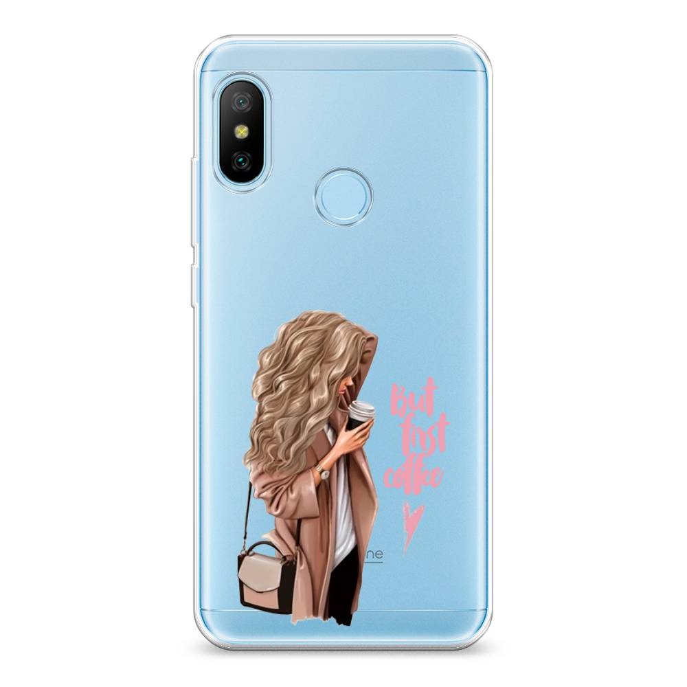 

Силиконовый чехол "Девушка с кофе" на Xiaomi Redmi 6 Pro, Девушка с кофе