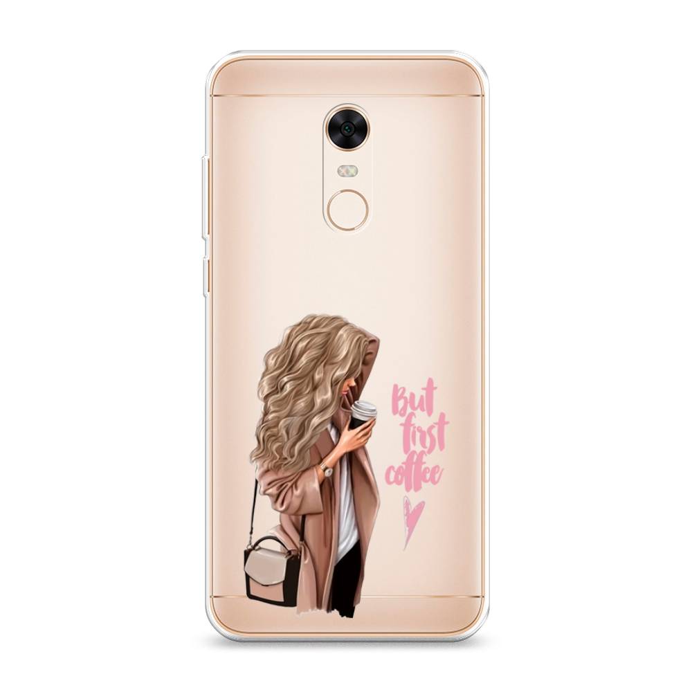 

Силиконовый чехол "Девушка с кофе" на Xiaomi Redmi 5 Plus, Девушка с кофе