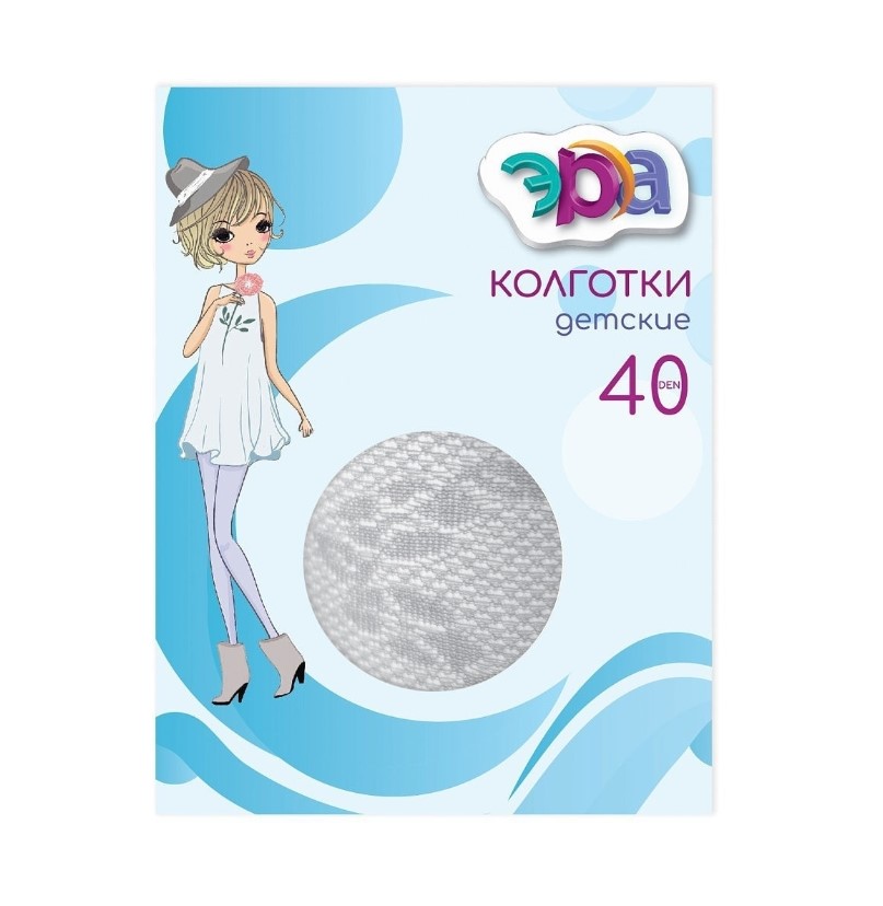 

Колготки детские Эра Фантазия белые 40 den p 134-146, П31-557