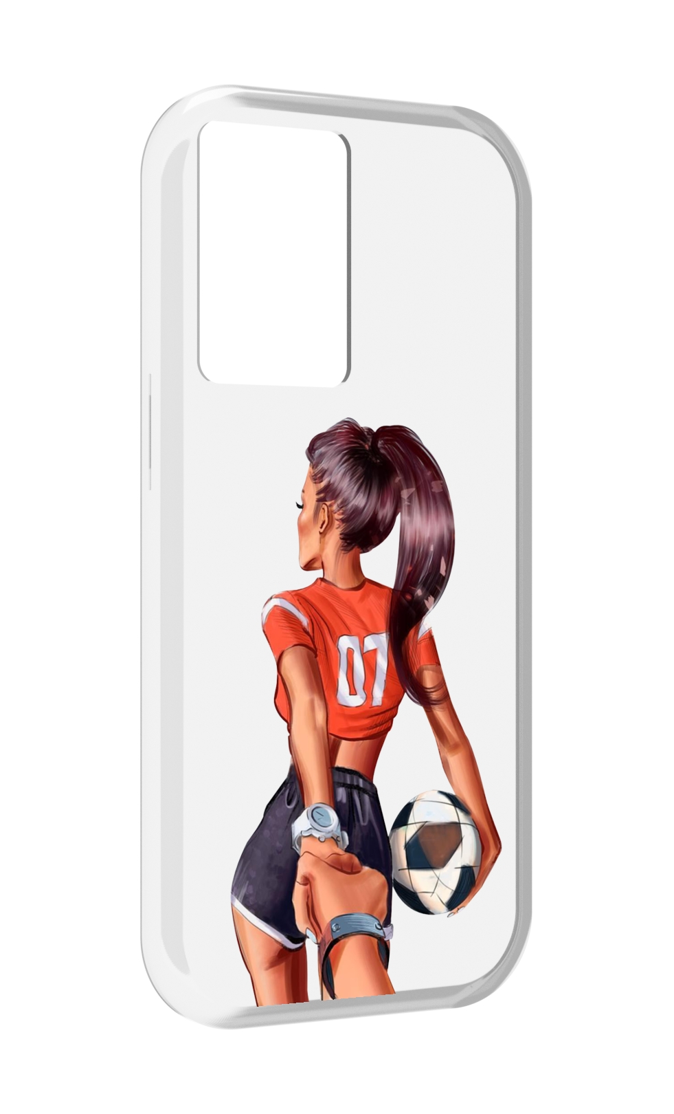

Чехол MyPads Девушка-футболистка женский для OnePlus Nord N20 SE, Прозрачный, Tocco