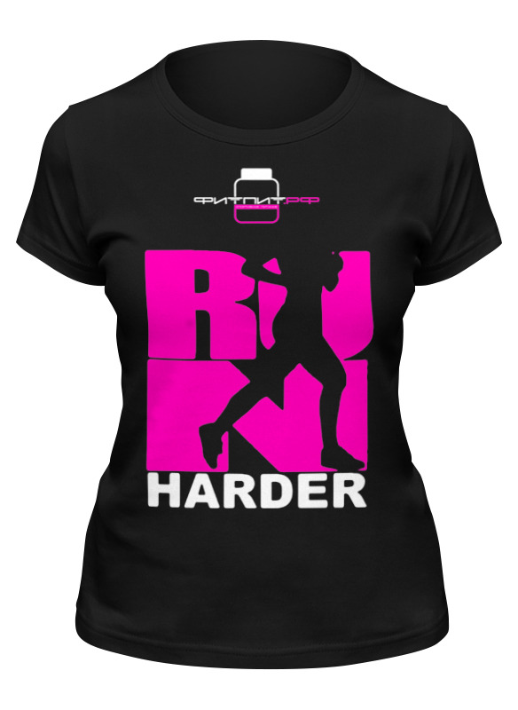 фото Футболка женская printio фитпит.рф - спортивное питание черная s