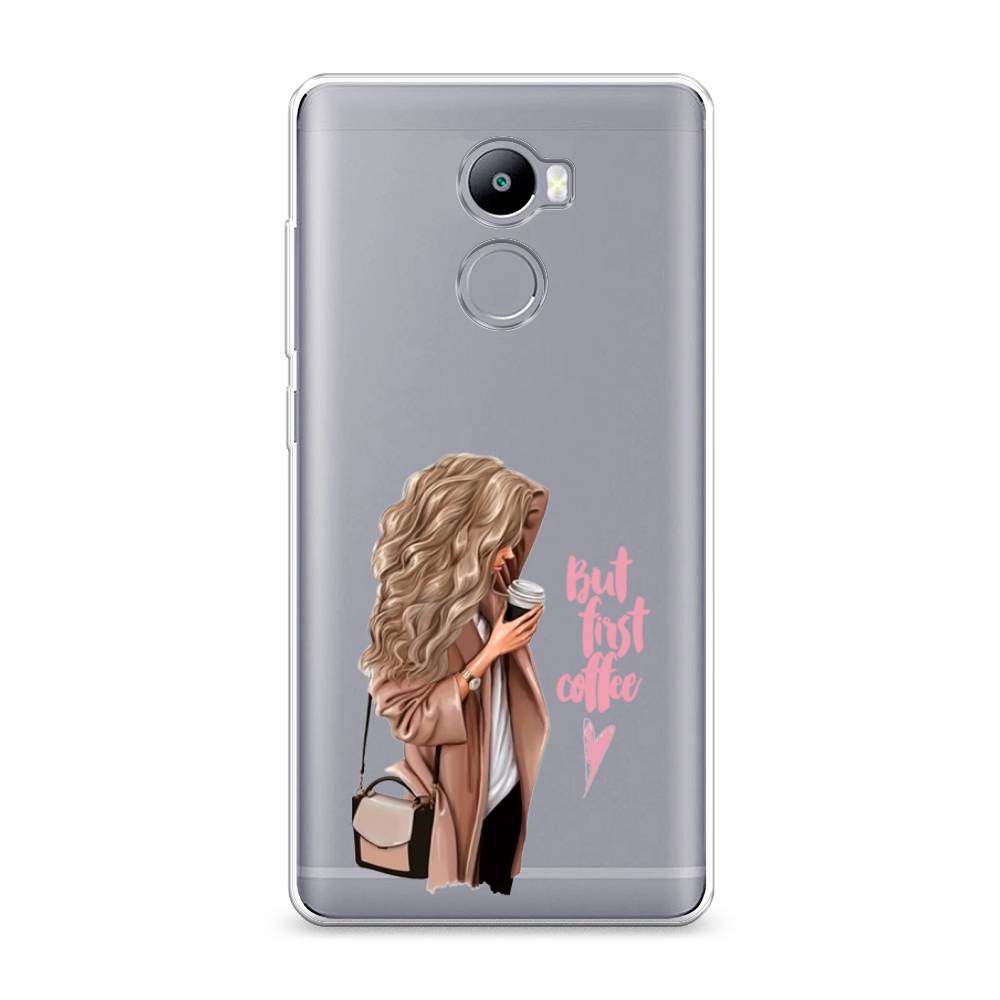 

Силиконовый чехол "Девушка с кофе" на Xiaomi Redmi 4, Девушка с кофе