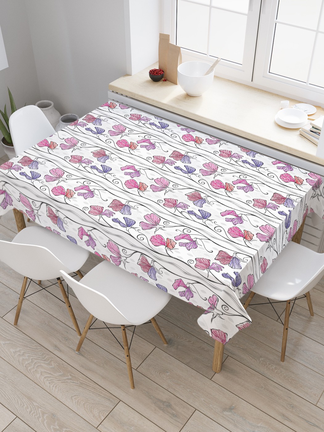 

Фотоскатерть JoyArty МУЛЬТИ 98339 120x145, Белый