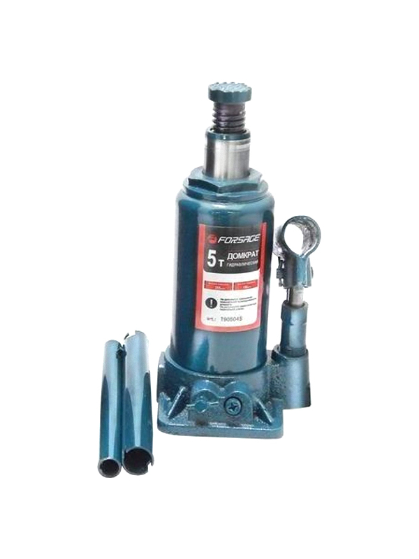 Домкрат бутылочный Forsage с клапаном (h min 216 мм, h max 413 мм) 3,8 кг, 5 т., ft90404