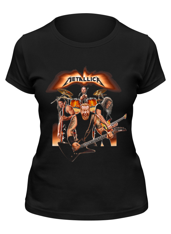 

Футболка женская Printio Metallica черная XL, Черный, Metallica