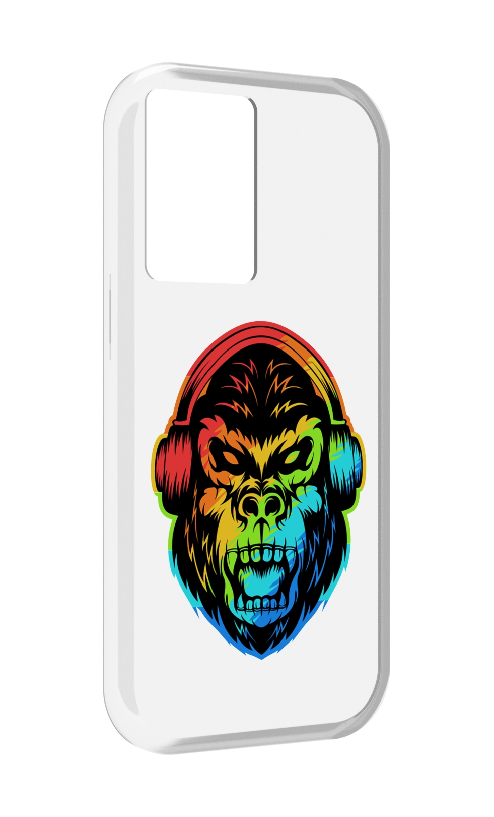 

Чехол MyPads Горилла-в-наушниках для OnePlus Nord N20 SE, Прозрачный, Tocco