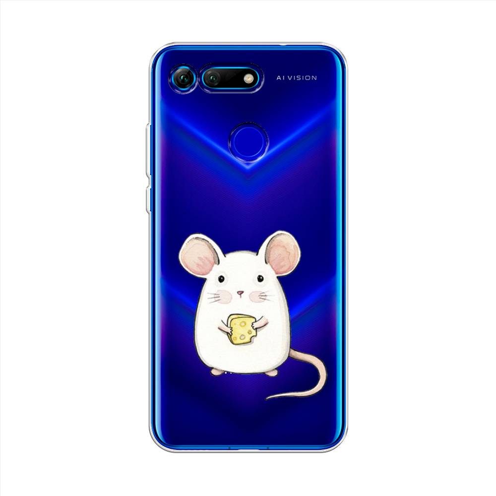 

Чехол Awog на Honor V20 (View 20) "Мышка", Белый;розовый;прозрачный, 67350-1