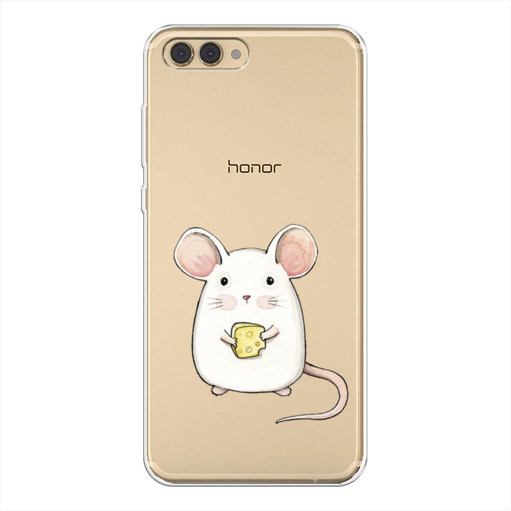 

Чехол Awog на Honor V10 (View 10) "Мышка", Белый;розовый;прозрачный, 65150-1