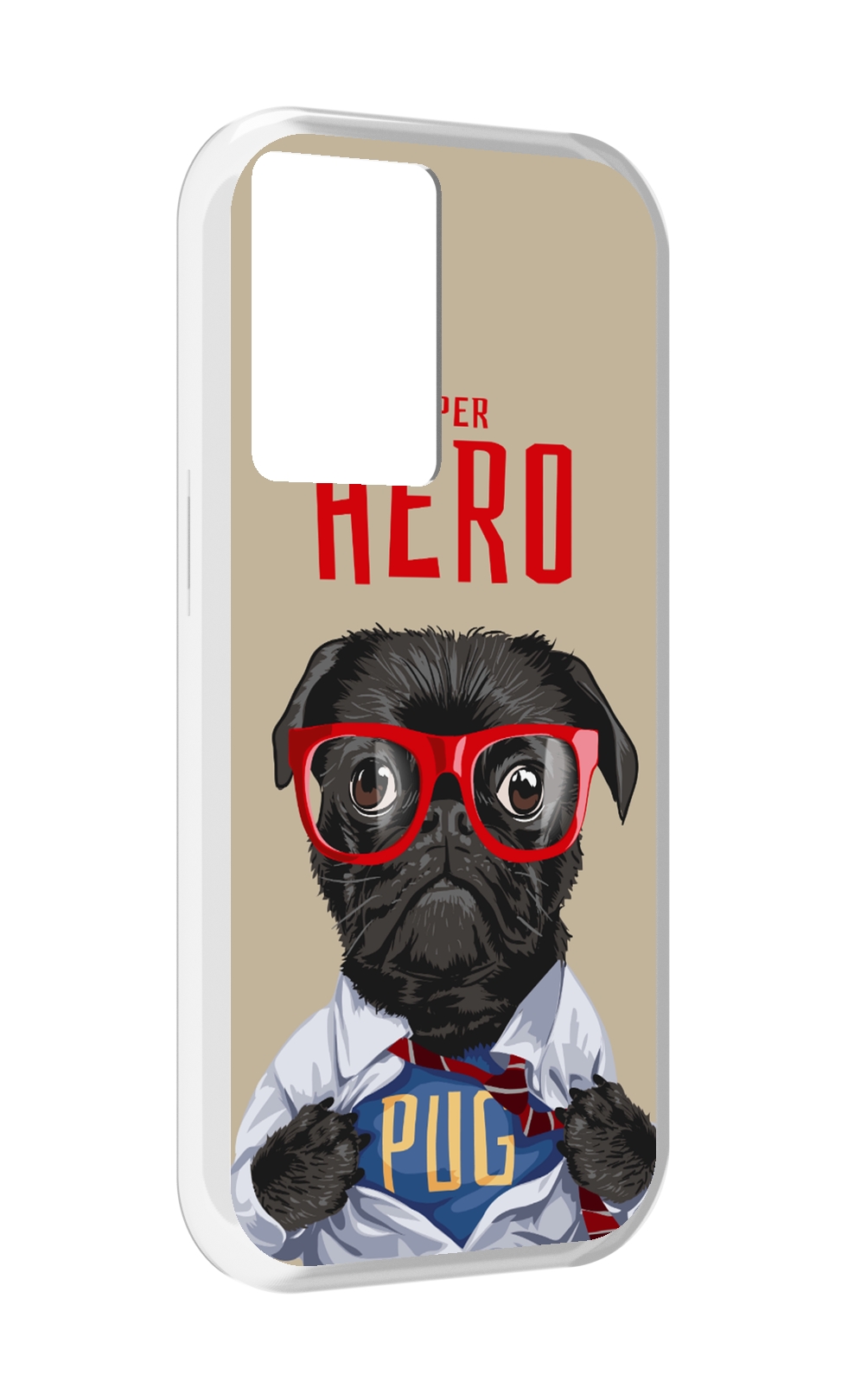 

Чехол MyPads Герой-PUG для OnePlus Nord N20 SE, Прозрачный, Tocco