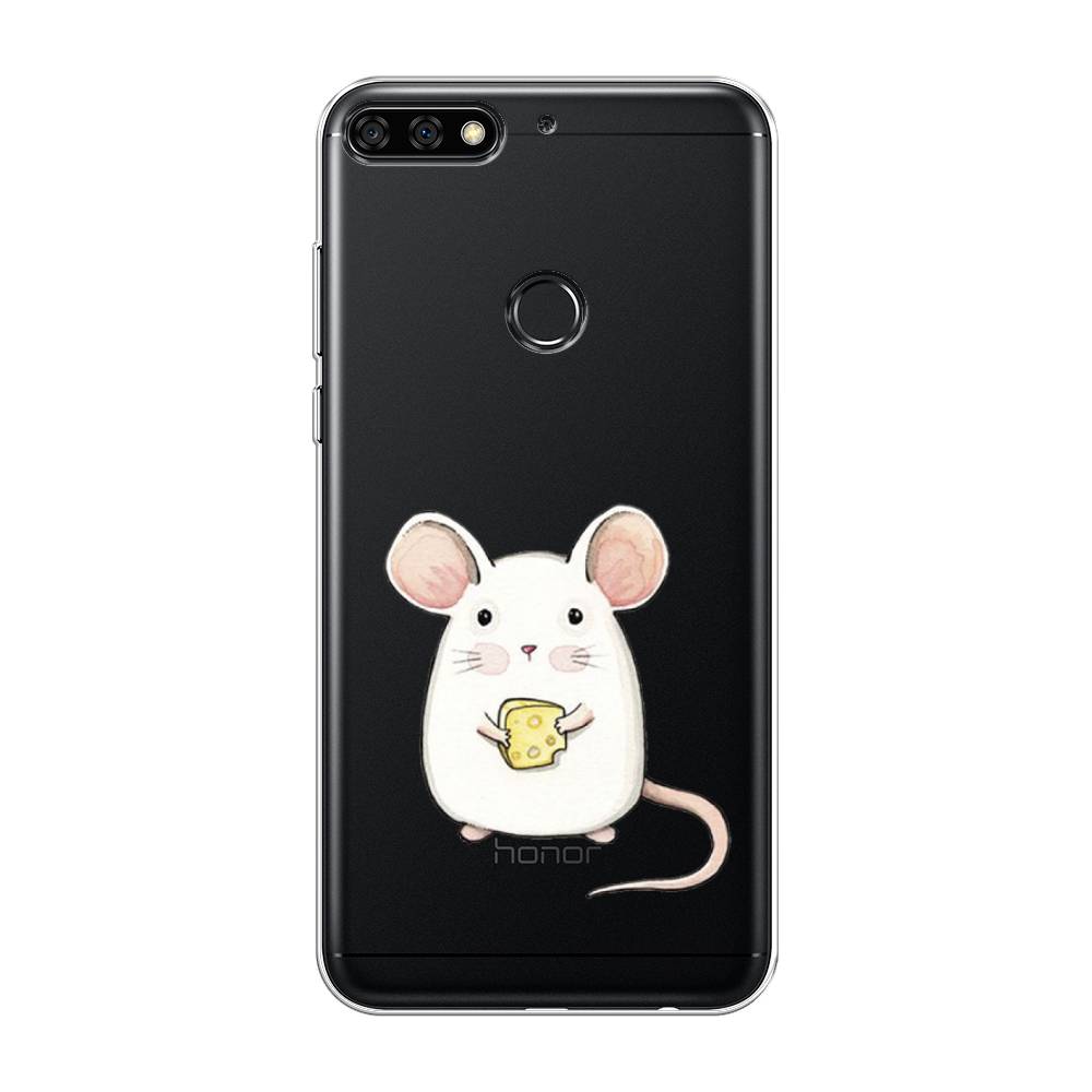 

Чехол Awog на Honor 7C Pro "Мышка", Белый;розовый;прозрачный, 65550-1