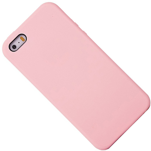фото Чехол для apple iphone 5/5s/se силиконовый soft touch <розовый> (премиум) promise mobile