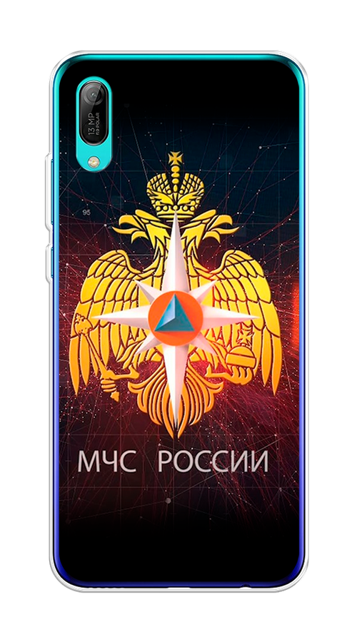 

Чехол Awog на Huawei Y6 Pro (Prime) 2019 "МЧС России", Черный;желтый;красный, 68150-5