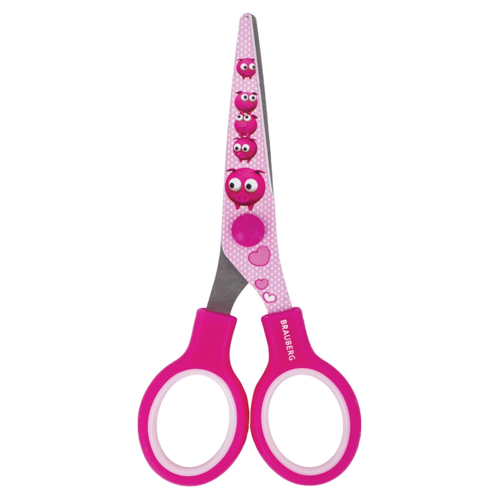 

Набор из 12 шт, Ножницы Brauberg Kid Series (232272), Розовый