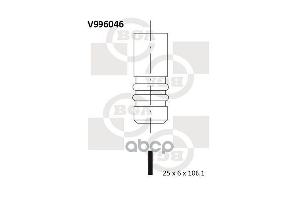 

Клапан Выпускной Bga арт. V996046