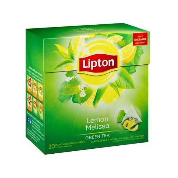 фото Чай зеленый lipton лимон в пакетиках 1,5 г х 100 шт