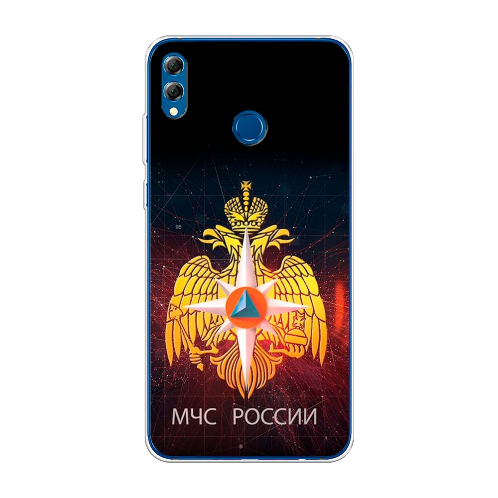 

Чехол Awog на Honor 8X Max "МЧС России", Черный;желтый;красный, 66550-5