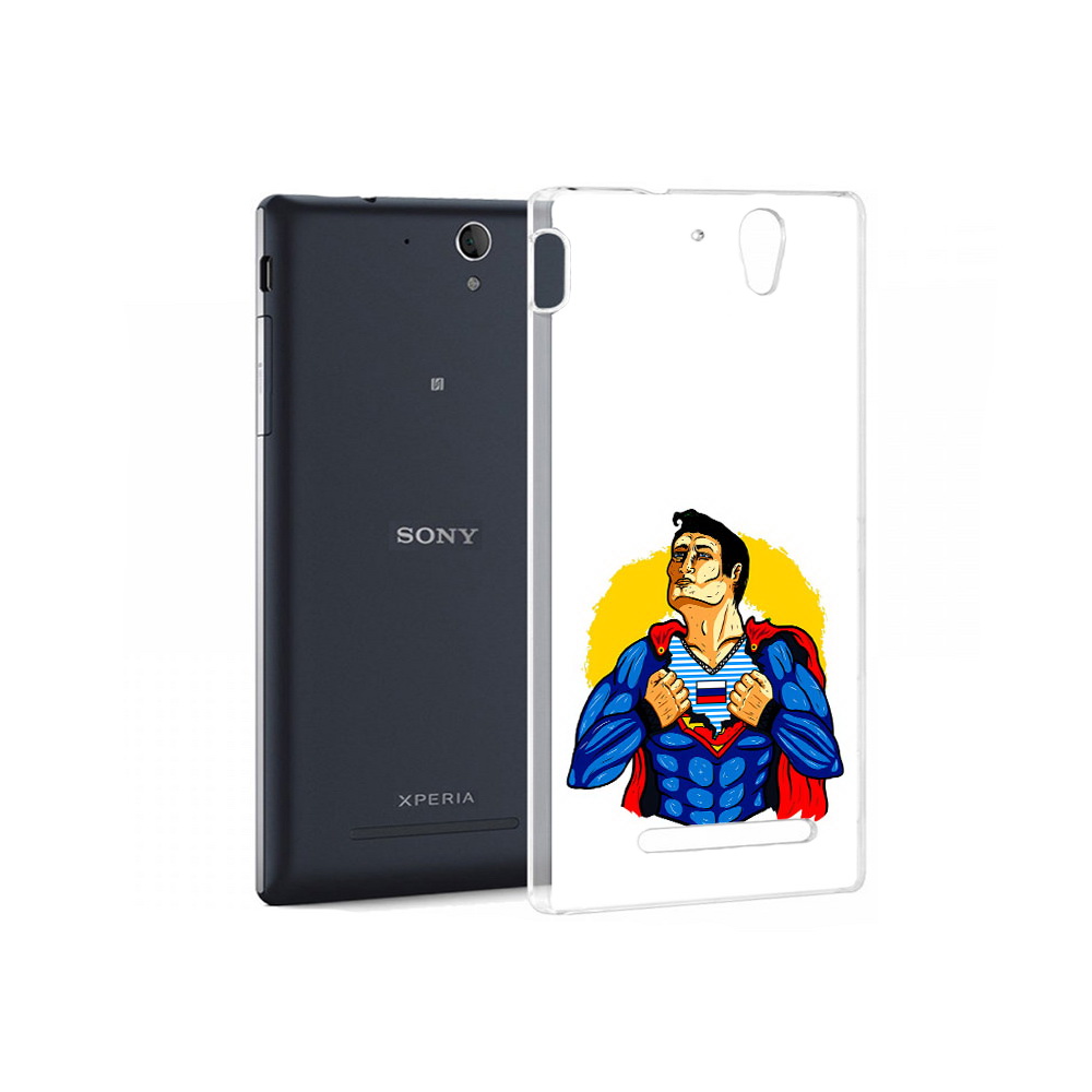 

Чехол MyPads Tocco для Sony Xperia C5 Ultra русский супермен (PT16261.253.591), Прозрачный, Tocco