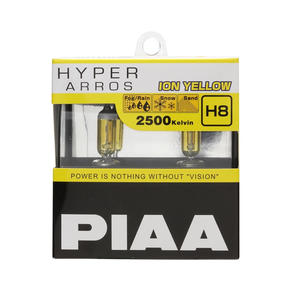 Лампы Галогенные Hyper Arros Ion Yellow (H8) 2500K 35W (2 Шт) Для Сложных Погодных Условий