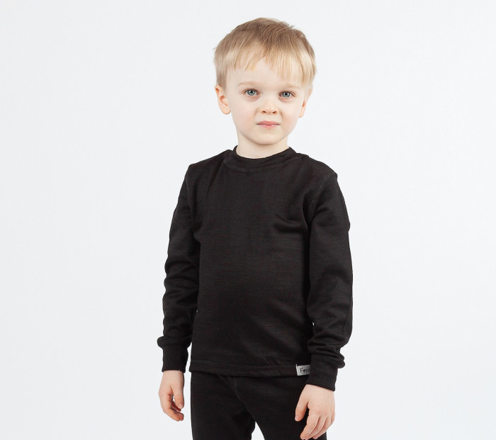 Термобелье детское верх Forest kids Merino, черный, 116