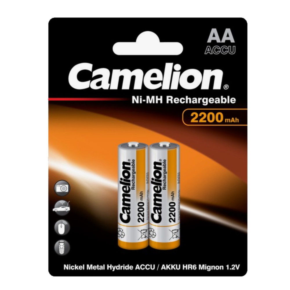 Аккумулятор бытовой Camelion HR6 AA Ni-Mh 2200mAh 1.2V (2 шт)