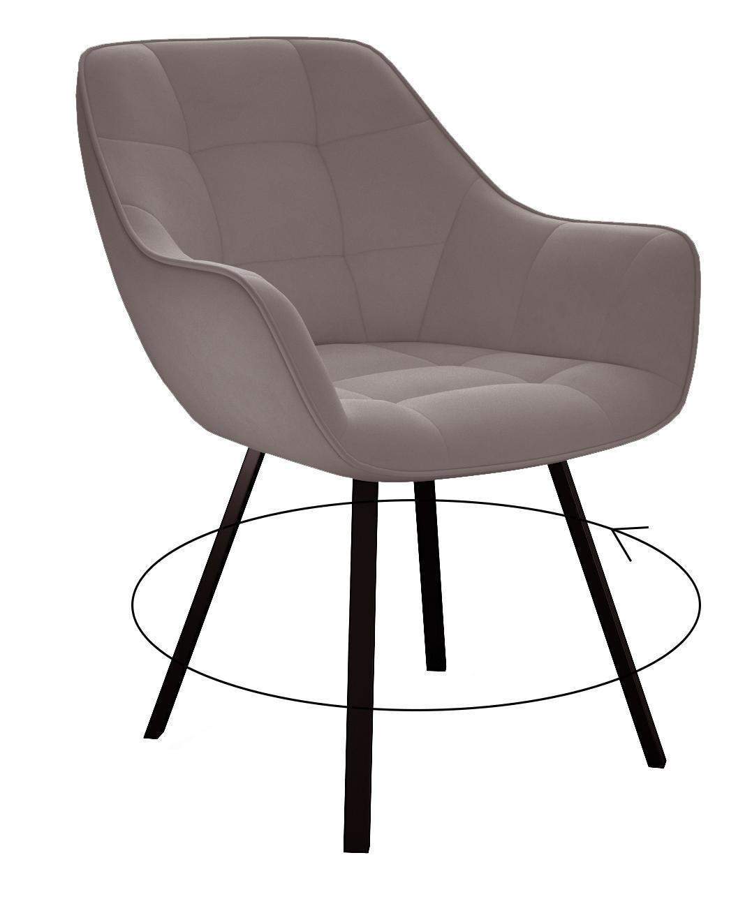 

Стул DikLine 252 М поворотный LATTE 60x65x83 велюр 2 шт, 252 М