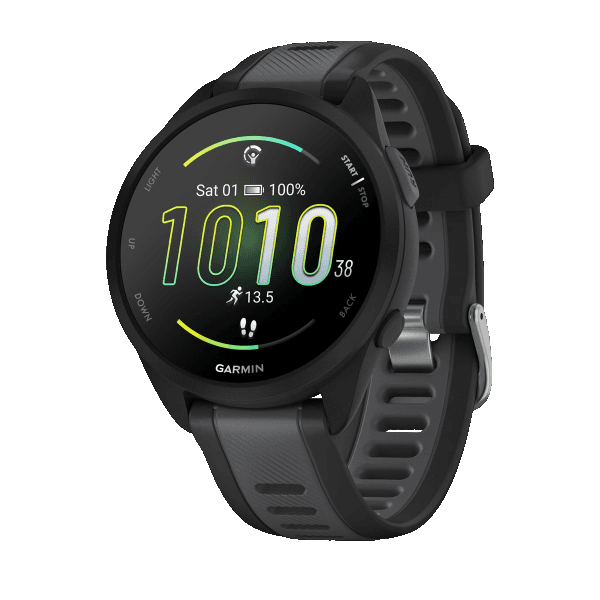 Смарт-часы Garmin Forerunner 165 Music, GPS, WiFi, Black/Slate Grey