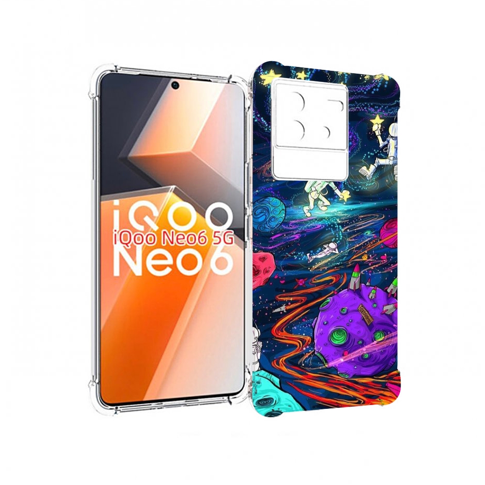 

Чехол MyPads красочный космос для Vivo iQoo Neo 6 5G, Прозрачный, Tocco