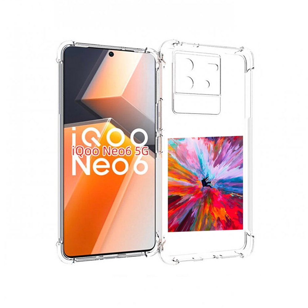 

Чехол MyPads красочный астранавт для Vivo iQoo Neo 6 5G, Прозрачный, Tocco