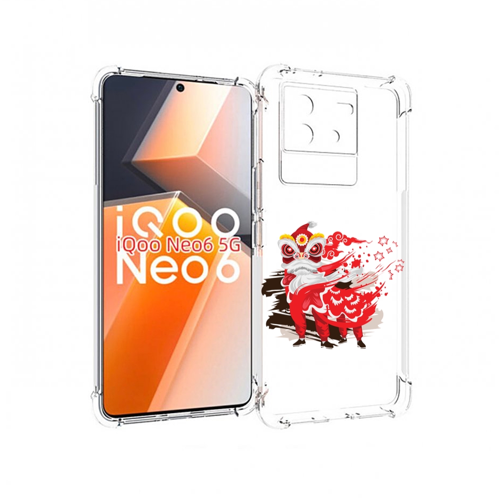 

Чехол MyPads красный-карнавал для Vivo iQoo Neo 6 5G, Прозрачный, Tocco