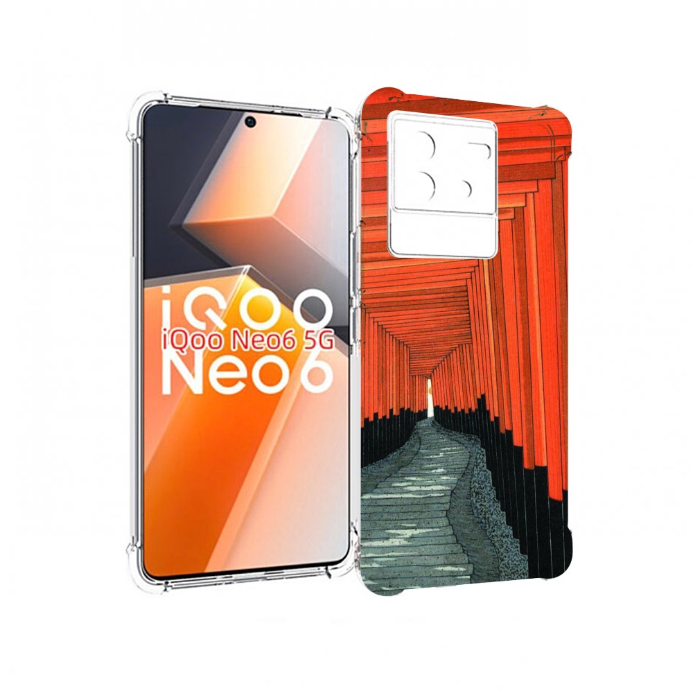 

Чехол MyPads красный коридор для Vivo iQoo Neo 6 5G, Прозрачный, Tocco