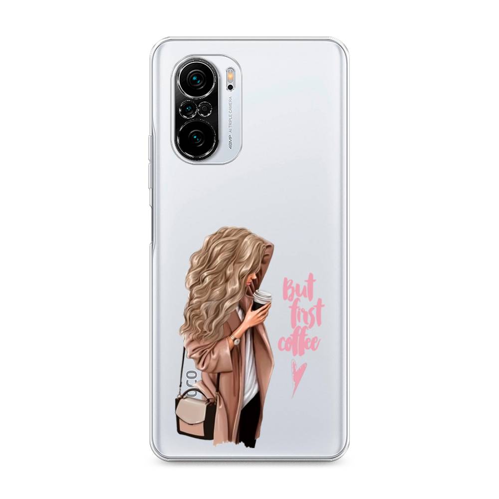 

Силиконовый чехол "Девушка с кофе" на Xiaomi Poco F3, Девушка с кофе
