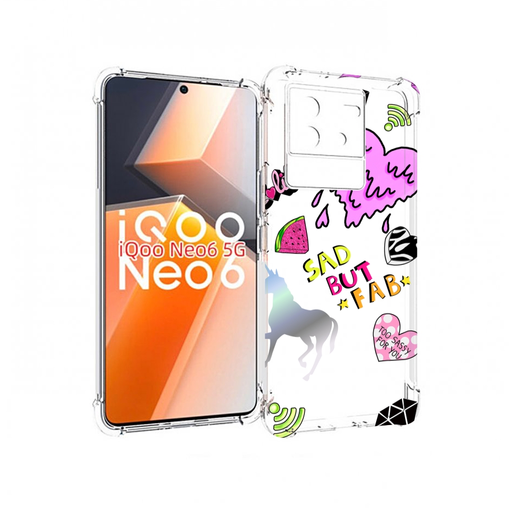 

Чехол MyPads красивые-смайлики для Vivo iQoo Neo 6 5G, Прозрачный, Tocco