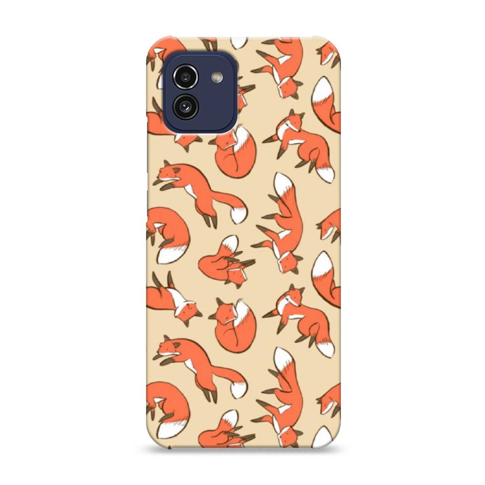 

Пластиковый чехол "Лисички фон" на Samsung Galaxy A03, 2104920-2