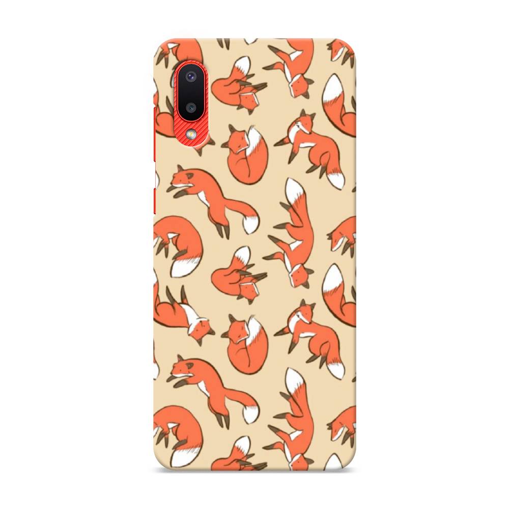 

Пластиковый чехол "Лисички фон" на Samsung Galaxy A02, 2102520-2