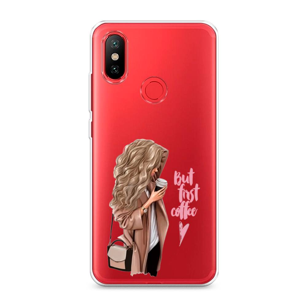 

Силиконовый чехол "Девушка с кофе" на Xiaomi Mi A2, Девушка с кофе