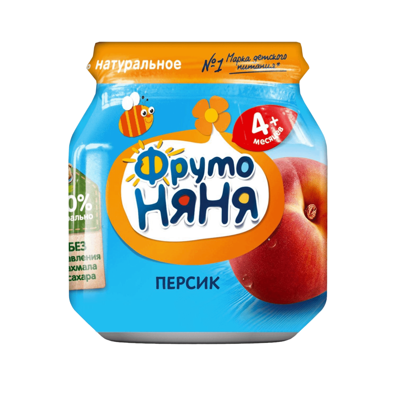 Пюре фруктовое ФрутоНяня из персиков с 4 месяцев, 100 г