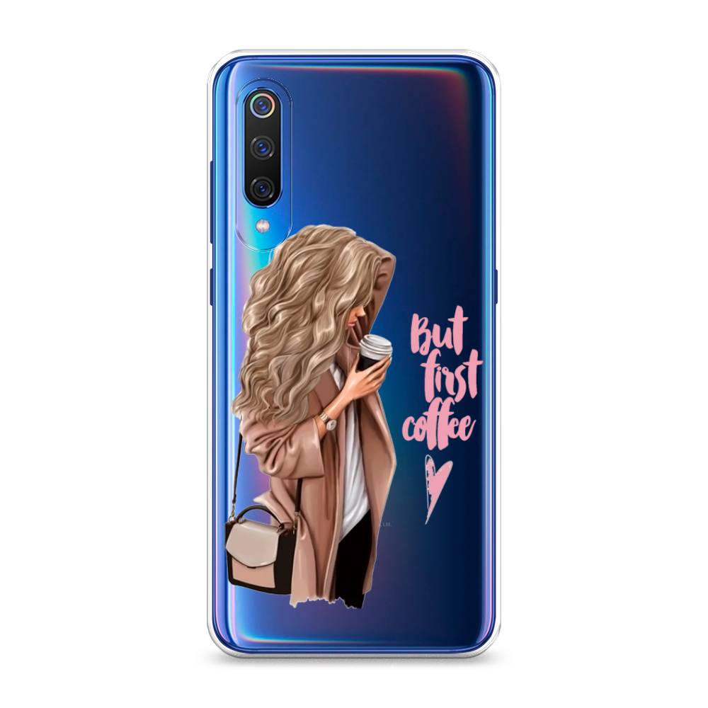 

Силиконовый чехол "Девушка с кофе" на Xiaomi Mi 9, Девушка с кофе
