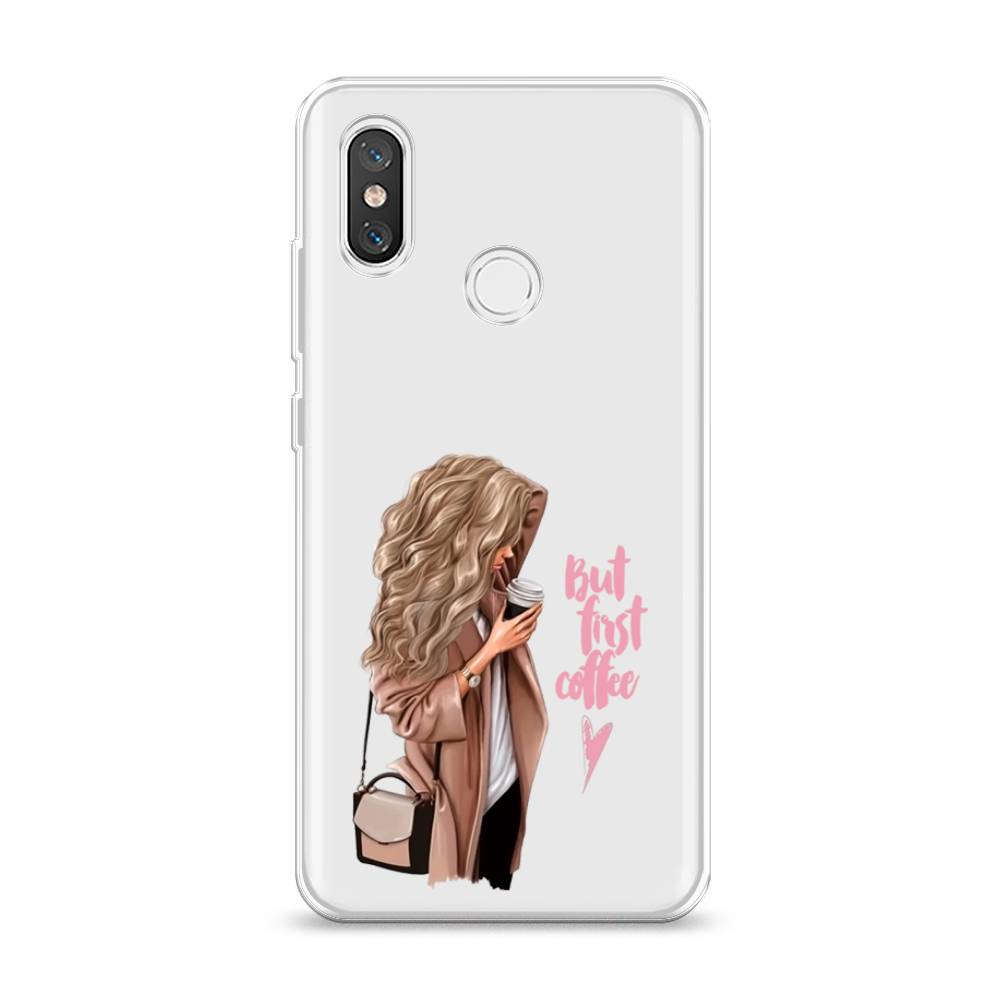 

Силиконовый чехол "Девушка с кофе" на Xiaomi Mi 8, Девушка с кофе